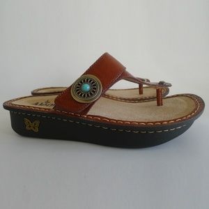 Alegria Carina Pull Up Sandals Brown Size 7.5